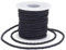 Cordoncino di Cuoio Intrecciato Da 9.14 m di arricraft, Corda per Cravatta Bolo Piegata A 4 strati Nera Larga 3 mm con Rocchetto Corda In Pelle PU Corda In Pizzo Corda Rotonda Piatta