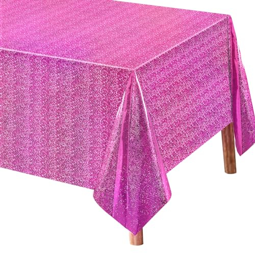 Lemicin Nappe de table à paillettes rose - 137 x 274 cm - Décoration pour filles et femmes - Licorne - Pour anniversaire, rentrée des classes, écolier