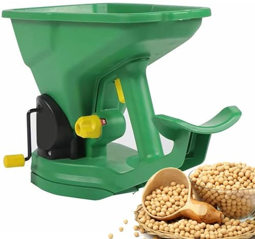 Spandiconcime portatile rotativo per prato, regolazione a 5 livelli, capacità 1,5 l, area di piantagione di 1-3 m², fioriera manuale per giardini