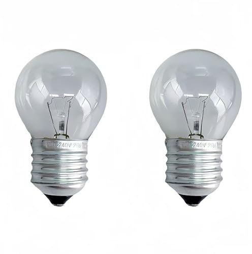 Liuyife Ampoule de Four E27 G45, Dimmable, 300 Degré Résistante à Chaleur, Blanc Chaud 2700K, 71mm * 45mm, Ampoule Edison P45 Gros Culot à Vis pour Four, Lampes à Lave, Lot de 2