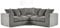 Grey Jumbo Cord Corner Sofa, Symmetrical Design
