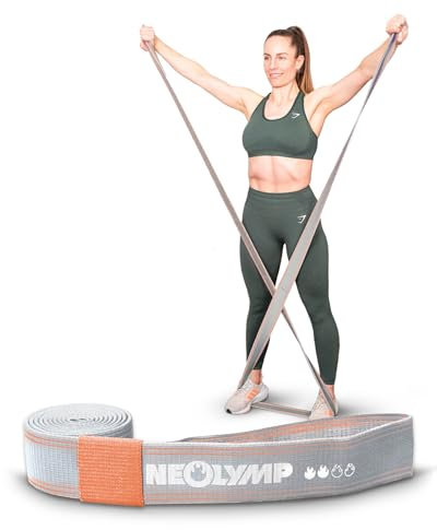 NEOLYMP Stoff Gymnastikband mit Verstellschnalle - langlebige & waschbare Resistance Bands - umweltfreundliche Fitnessbänder (leicht)