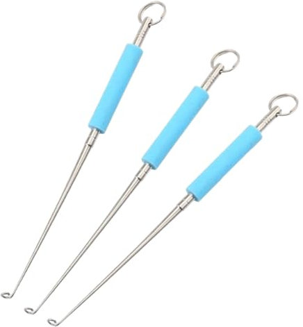 3 Pcs Fishing Hook Remover,fly fishing accessories,fishing disgorger,fishing accessories,Stainless Steel Disgorger Tool with Storage Tube, Quick Hook Extractor for Fly Fishing