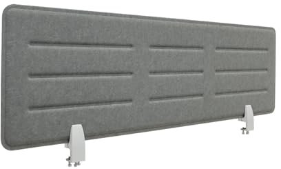 SVITA Schreibtisch Sichtschutz Trennwand 118x34 cm (BxH) Büro Office Tischtrennwand Akustikschutz Klemmbefestigung zum Aufstellen Grau