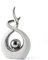 LGYKUMEG Keramik Dekorationsobjekt Silber, Home Deko Wohnzimmer Modern Abstrakte Skulptur Deko,Stilvolle Spirale Deko aus Keramik,für Tischdekoration Büro Wohnung Skulpturen Und Statuen,Silver-S