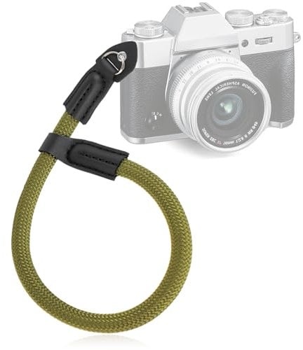 Laccetto Fotocamera - Cinturino da Polso Fotocamera - Laccetto Regolabile in Paracord, Sistema di Sgancio Rapido, Ultraleggero e Resistente, Compatibile con Fotocamere DSLR, Mirrorless e Compatte