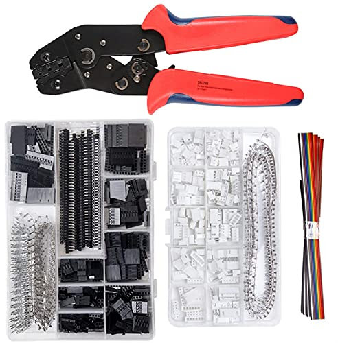 SN-28B 0,1-1mm² Crimpzangen Werkzeug Set-1550PCS 2.54mm Anschlüsse und Crimpstifte, 460 stücke 2,54 mm JST-XH JST Anschlusskit Crimpwerkzeuge(SN-28B 1550PCS460PCS)