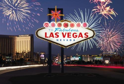 mrdeco Plaque en bois 30 x 40 cm Welcome to Fabulous Las Vegas Nevada