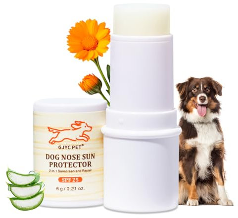 Hundenasen-Sonnenschutz Balsam mit SPF25 – Sheabutter & Kokosöl Formel – Schutz und Pflege bei trockenen/rissigen Nasen – Für alle Hunderassen geeignet