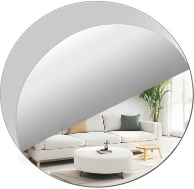 JMNHSOA 25cm Runde Kreis Spiegel Wandaufkleber Dekospiegel DIY,Acryl Spiegel Wand Dekor,Selbstklebende Flexibler Spiegel HD für Schlafzimmer,Wohnzimmer(2mm)