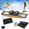 Ski-Trainingsgerät, Skitrainer-Simulator, 3D-Crosstrainer, für Taillen-, Bauch- und Beintraining, Indoor-Skisimulator mit Skistöcken und Matten