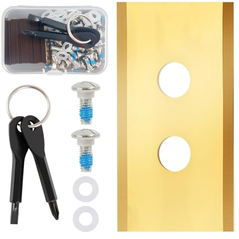 36 Lames Titanium Renforcé Compatibles avec Mammotion LUBA/YUKA, tondeuses robot Lames, Double Tranchant avec Rondelles Antivibration et Kit Vis, 1 tournevis