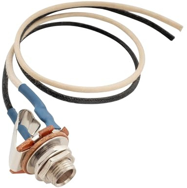 Musiclily Pro Pre-wired Mono Output Jack Socket 1/4 inch 6.35mm for Electric Guitar Bass, Nickel