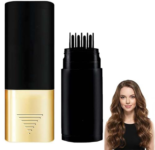 Dark Brown Natural Hair Dye Stick with Precision Tip & Built-in Comb - Quickly Cover Greys & Roots for Daily Touch-Ups, Waterproof & Sweat-Resistant Formula (Brown)