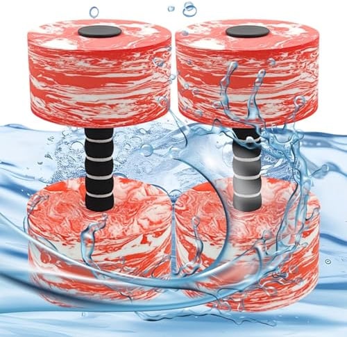 Lot De 2 Haltères Aquatiques, Haltères De Piscine Aquatique Pour Exercices De Natation, Entraînements D'aérobic, Haltère De Piscine En EVA, Équipement D'exercice De Natation Aérobic