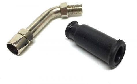 Gaszugführung 45° – Passend für Dellorto PHBN & PHVA Vergaser 17,5mm / 19mm / 21mm – hochwertiger Rohrbogen für Gaszug