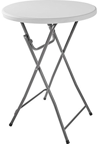 tectake® Stehtisch klappbar, Bistrotisch, Beistelltisch Outdoor, Klapptisch für Outdoor Küche, Stehempfang, Events, Bartisch, Grilltisch, Gartentisch rund, runder Tisch - 110 x 80cm
