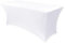 Obstal 240 cm Stretch-Husse für Standard-Klapptische, Universal-Tischabdeckung, rechteckig, Schutz für Hochzeit, Bankett, Party, Weiß, ca. 244 cm Länge x 76 cm Breite x 76 cm Höhe