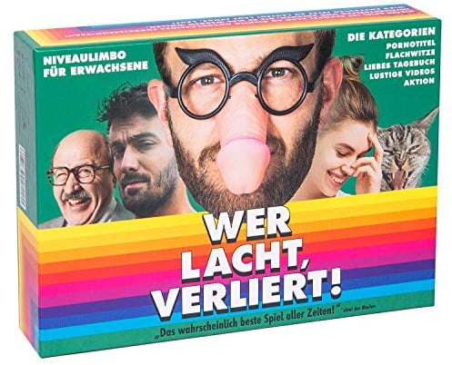 Wer lacht, verliert! Das lustigste & dümmste Brettspiel Aller Zeiten - Witziges Niveaulimbo für Erwachsene