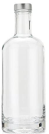 BrandPrint Bottiglia in Vetro per Acqua Modello Iside 750 ml con Tappo a Vite in Alluminio. Bottiglia per Acqua Microfiltrata