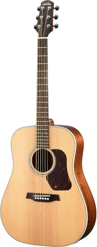WALDEN Westerngitarre, WAD740EW, Dreadnought, vollmassiv, Satinlack, EQ, inkl. Tasche