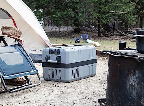Blizzard Box 41QT Portable Fridge Freezer – Iceless Cooler for Cars, Trucks, Camping, Overlanding & Boating, 12V/24V DC & 110V AC, Dual Zone Temperature, Digital Control, USB Charging