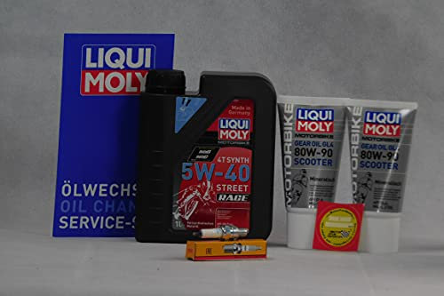 MotorFunSports Wartungs Set passend für Peugeot Speedfight 4 125 Öl Ölfilter Zündkerze Service Inspektion