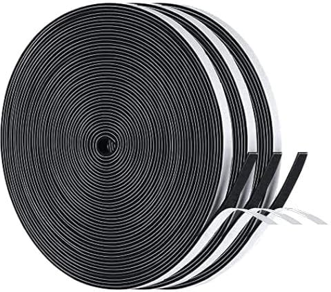 Dichtungsband Türdichtung Selbstklebend 6mm(B) x1.5mm(D)/15m(L) für Türen Fenster Schaumstoff klebeband Gummidichtung Gegen Kalte Zugluft/Anti-Kollision/Schalldichter/Wasserdichter/Staubdicht Schwarz