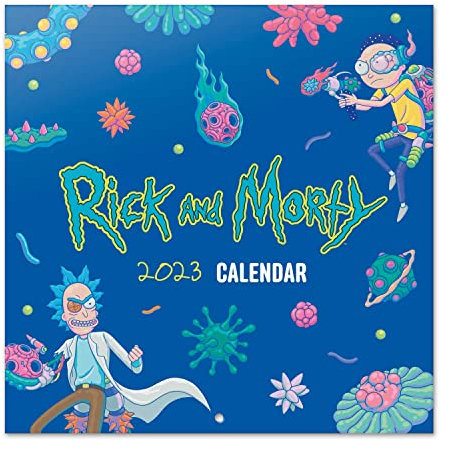 Grupo Erik Wandkalender 2023, Rick & Morty Jahreskalender 2023, Kalender 2023 Wandkalender mit Geschenk Poster, Kalender 2023 zum Aufhängen mit offizieller Lizenz