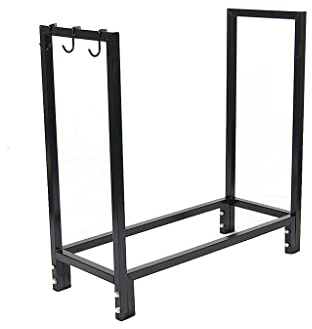 PEPDRO Kamin Werkzeug Eisen Brennholzregal Indoor Outdoor Brennholzregal Holzregal