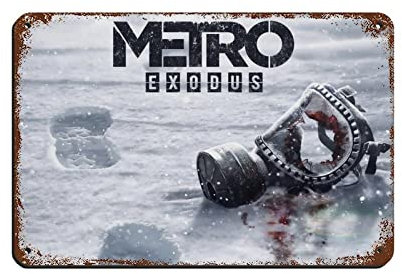 RIELLI Metro Exodus Game 4 Blechschild Vintage Metall Pub Club Cafe Bar Home Wandkunst Dekoration Poster Retro 8x12inch (20x30cm)