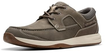 Clarks Sailview Herren-Bootsschuh aus Spitze, Taupe Nubuk, 9.5 Wide