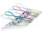 Vida Picks 20 Stück Edelstahl-Wäscheklammern für den Außenbereich, robuste Wäscheklammern zum Aufhängen von Kleidung, Bulk Wire Metall Wäscheklammern für Wäsche (Regenbogen)