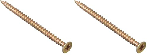 ForgeFix Multi-Purpose Single Thread Screws | 4.0 x 70mm | Zinc Yellow Passivated | Box 200 (Pack of 2)