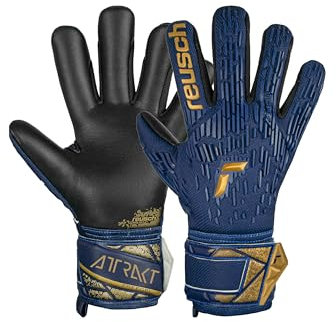 Reusch Attrakt Freegel Silver griffige Torwarthandschuhe Herren und Frauen Fußballhandschuhe für Erwachsene geeignet für alle Wetterbedingungen und Spielfeldoberflächen