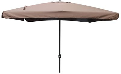 CONCEPT USINE | Parasol Droit Inclinable Carré 3 x 3 m | PALERME Chocolat | Structure Aluminium Recouverte de Peinture Epoxy | Toile Polyester 160g/m2 | Idéal Jardin Terrasse Piscine Balcon