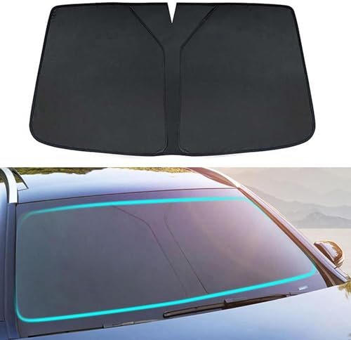 Gerrit Compatible con Volkswagen VW Tiguan AD 2016-2021, parasol plegable para parabrisas de coche, puede bloquear el calor y la luz solar