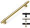 9BUILD 10 Pack 192mm Brushed Gold Kitchen Cupboard Handles - Drawer, Wardrobe, Cabinet Door Handles - Zinc Alloy