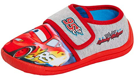 Disney Boys Cars Slippers Easy Fasten Slipper Boots Kids Lighting McQueen House Shoes