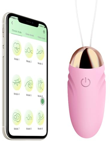 ZWFUN Vibrationseier mit 9 Vibrationsmodi Bluetooth APP-Steuerung Vibro Ei G-Punkt-Stimulation Liebeskugeln für die Frau Sex Toyset für Woman Sexspielzeug für Damen Vibration für Frauen Paare (Rosa)