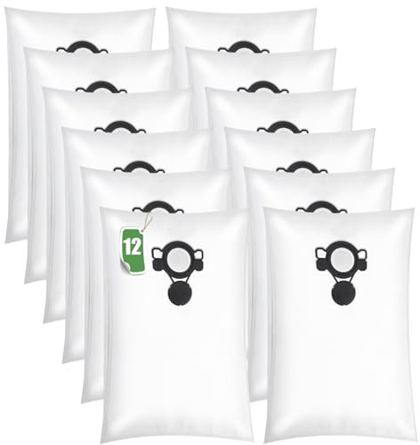 LOOHAOC 12x Sacs d'Aspirateur Compatibles avec Nilfisk Alto Aero 20/21/25/26/31/VL200/Compatibles avec MAKITA VC2010L/VC2511L/VC2512L/VC3011L/Type DSM 42 Sacs en Tissu Non Tissé