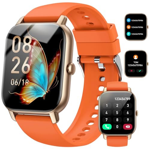 Togala Smartwatch Damen Herren mit Telefonfunktion, 1,85 HD Touch Fitnessuhr mit Pulsuhr und Schlafanalyse Fitness Tracker, Smart Watch mit 114Sportmodi IP68 Wasserdicht Sportuhr für iOS Andriod