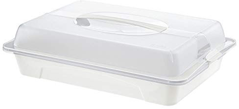 Rotho Cool & Fresh Partybutler mit Kühlung, Haube und Tragegriff, Kunststoff (PP) BPA-frei, transparent/weiss, (43.5 x 29.5 x 11.0 cm)