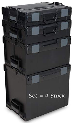 L-BOXX® 4er-Set 102+136+238+374 Bosch Sortimo black leer Werkzeugkoffer Transportbox