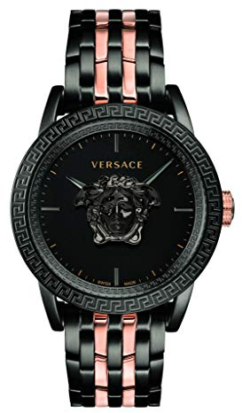 Versace Herren Analog Quarz Uhr mit Edelstahl Armband mid-26676