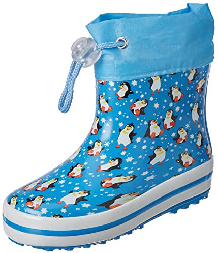 Beck Unisex Kinder Pinguine Gummistiefel, Blau, 29 EU