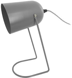Leitmotiv Tischlampe Enchant - Mausgrau - 30x18cm - Rund - Eisen - Tischleuchte Wohnzimmer & Schlafzimmer - Tischlampen modern