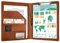 Calfinder Schreibmappe A4 Leder, dünn Ledermappe Konferenzmappe mit A4 Block, Klemmbrettmappe Dokumentenmappe mit a4 Klemmbrett, Aktenmappe für Büro Schule/Arbeitskollegen, Geschenk, Braun