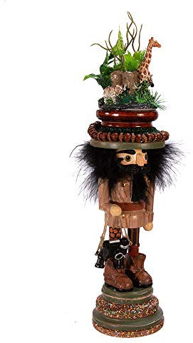 Kurt Adler Hollywood Zoo Menagerie Wooden Christmas Nutcracker 15 pollici HA0447 New