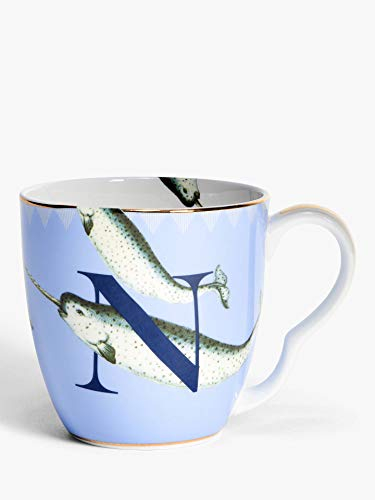 Yvonne Ellen Alphabet Mug N, Bone China